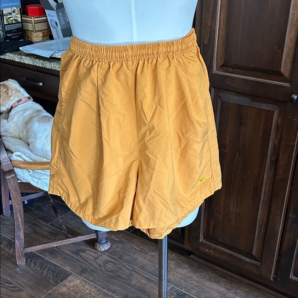Le Coq Sportif Sz M Men's Athletic Shorts Orange GUC